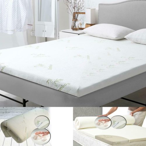 Bamboo Memory Foam Bed Mattress  Topper