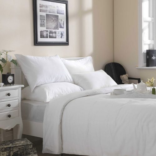 100% Cotton 200 TC Fitted Sheets in White
