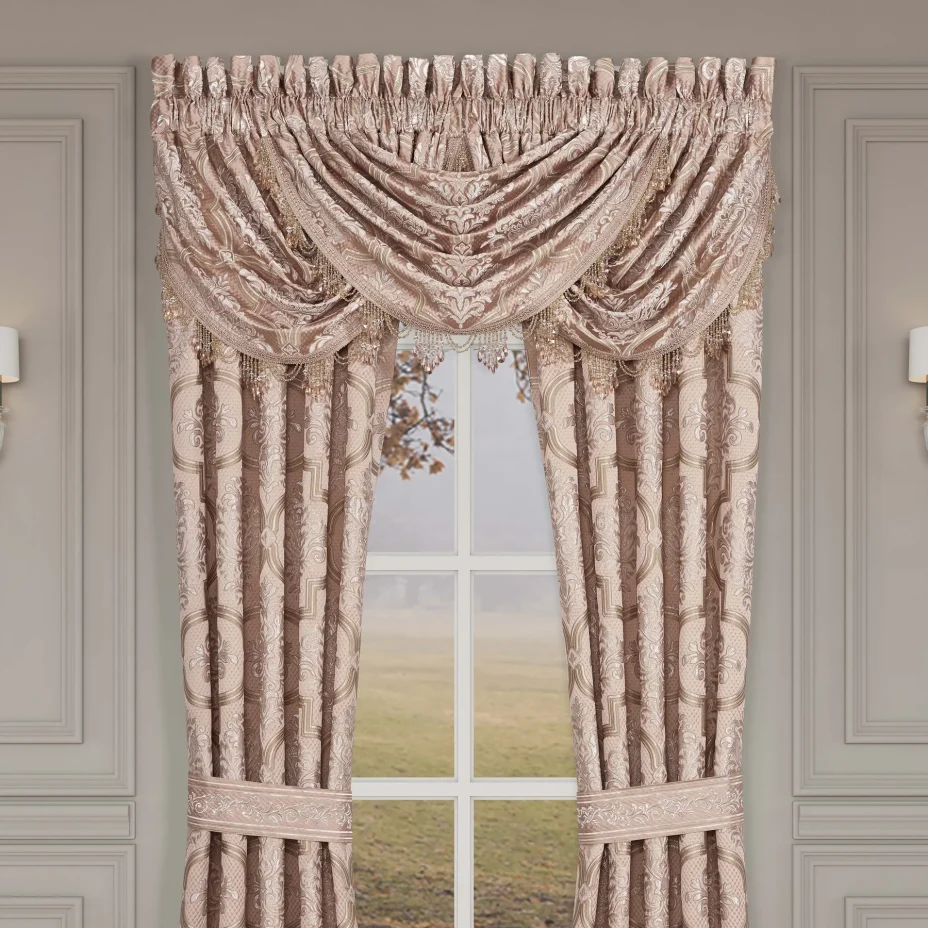 luxury waterfall window valance