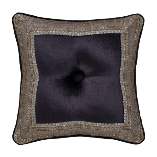 Amara indigo square decorative throw pillow