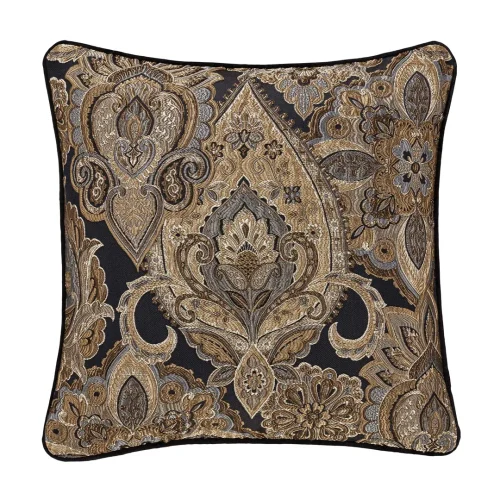 Amara indigo square decorative throw pillow