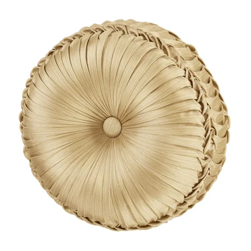 Aurelia tufted round decorative throw pillow
