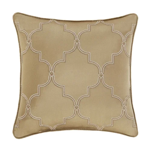 Sezanne 18" square embellished decorative throw pillow