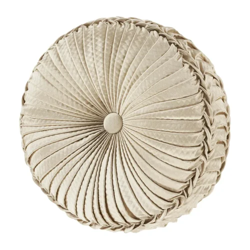 Sezanne tufted round decorative throw pillow