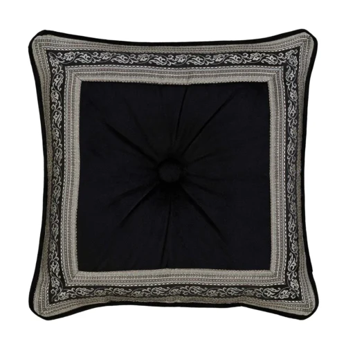 Vincenzo 18" square embroidered throw pillow