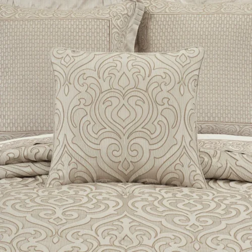 Lazlo 20" square decorative throw pillow - Ivory